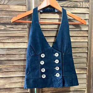 Wet Seal denim Halter top